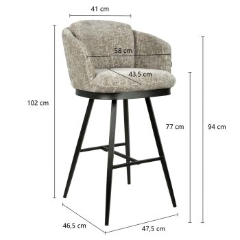 96207810 Sierra Barkruk Shitake Afmeting