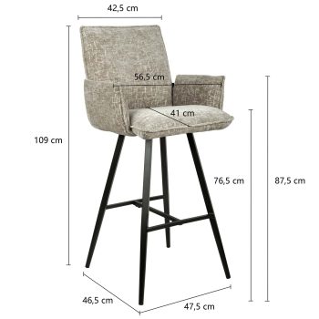 96207830 Nella Barkruk Shitake Afmeting