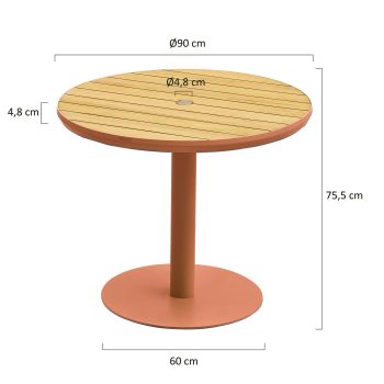 95417270 Bali Terrastafel Oranje Afmeting