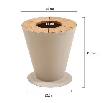 95419330 Icoo Flower Basket Taupe Afmetingen 1