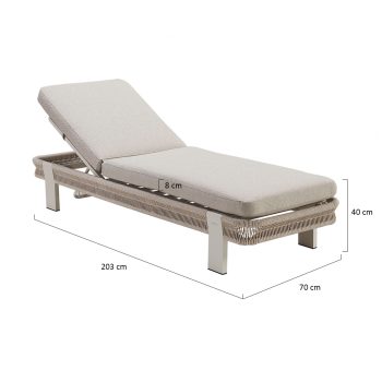 95420490 Borromeo Sunlounger Afmeting