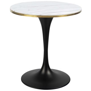 96414320 Trumpet Tafel ø70x76 Wit Marmer 1hr