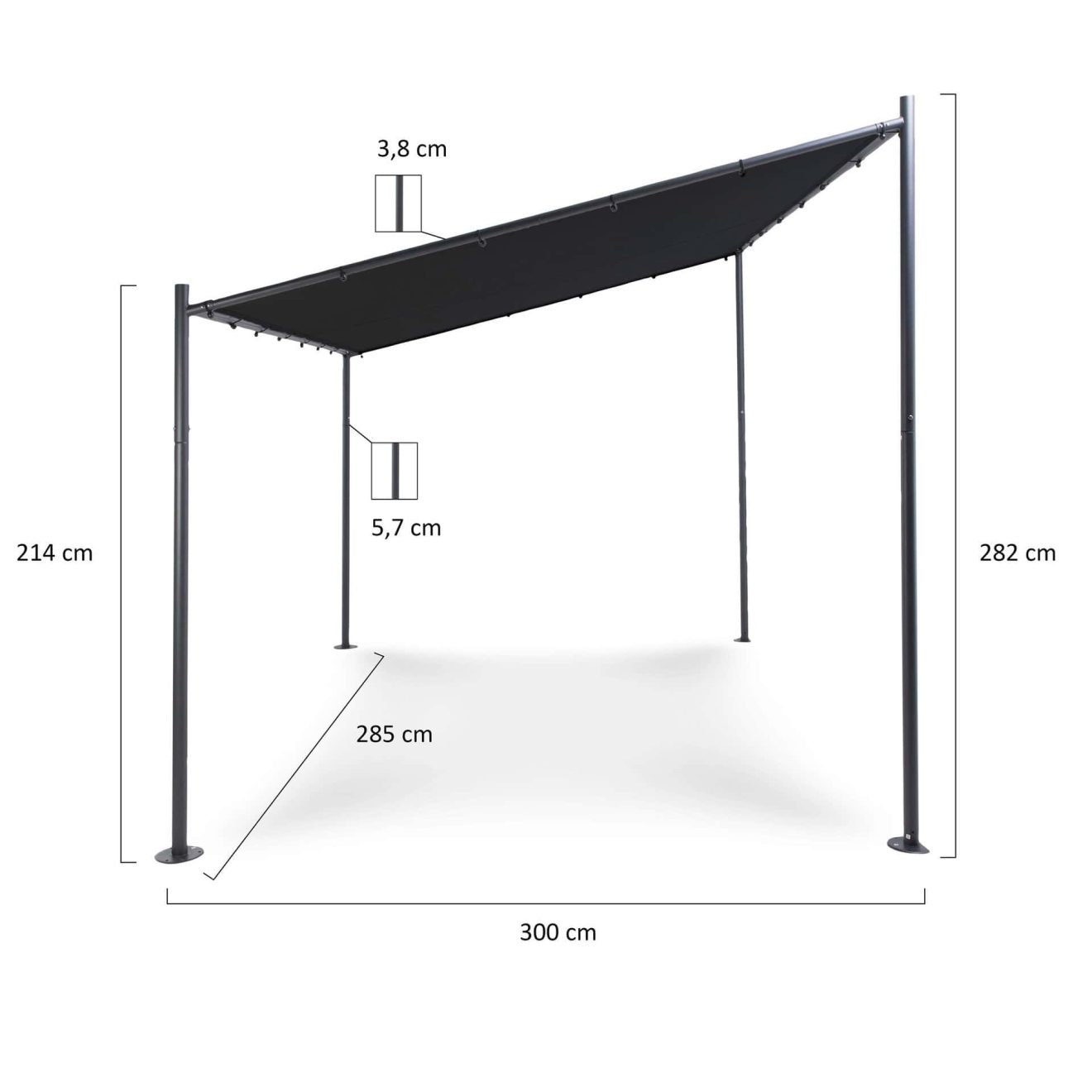 96908900 Festa Wall Zwart Afmeting