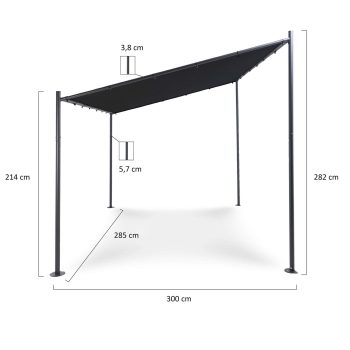 96908900 Festa Wall Zwart Afmeting