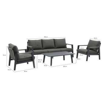 96915040 Loungeset Hana Antraciet