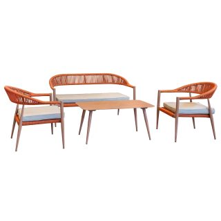 96917360 Jonah Lounge Set Oranje Oranje 1