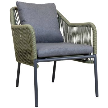 96919700 Baleric Loungeset Charcoal Groen 3hr