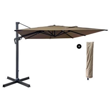 96920530 Parasol Eifel Taupe Antraciet 1