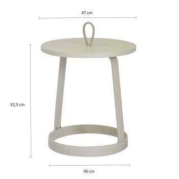 96920600 Bijzettafel Otis Beige Afmeting