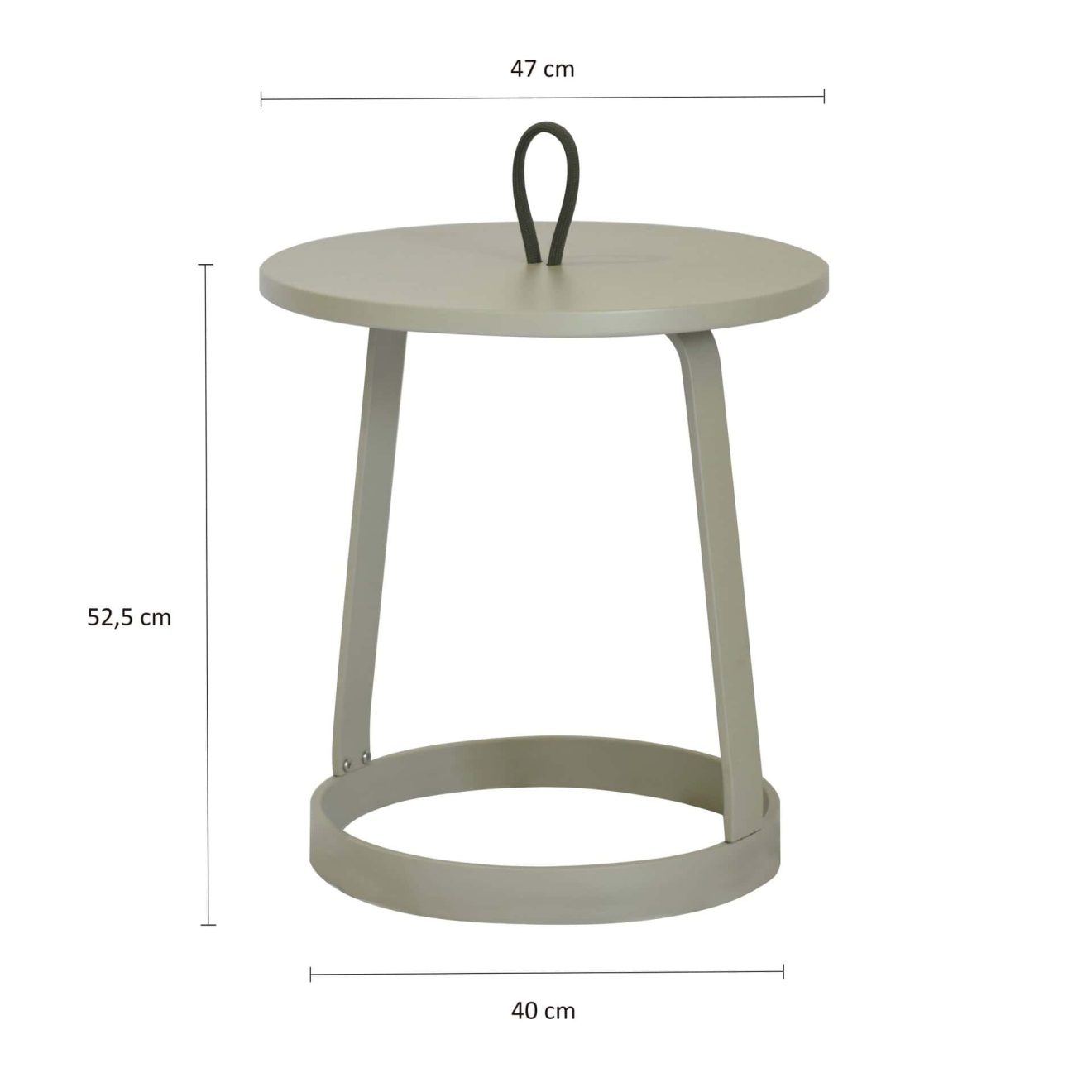96920610 Bijzettafel Otis Groen Afmeting