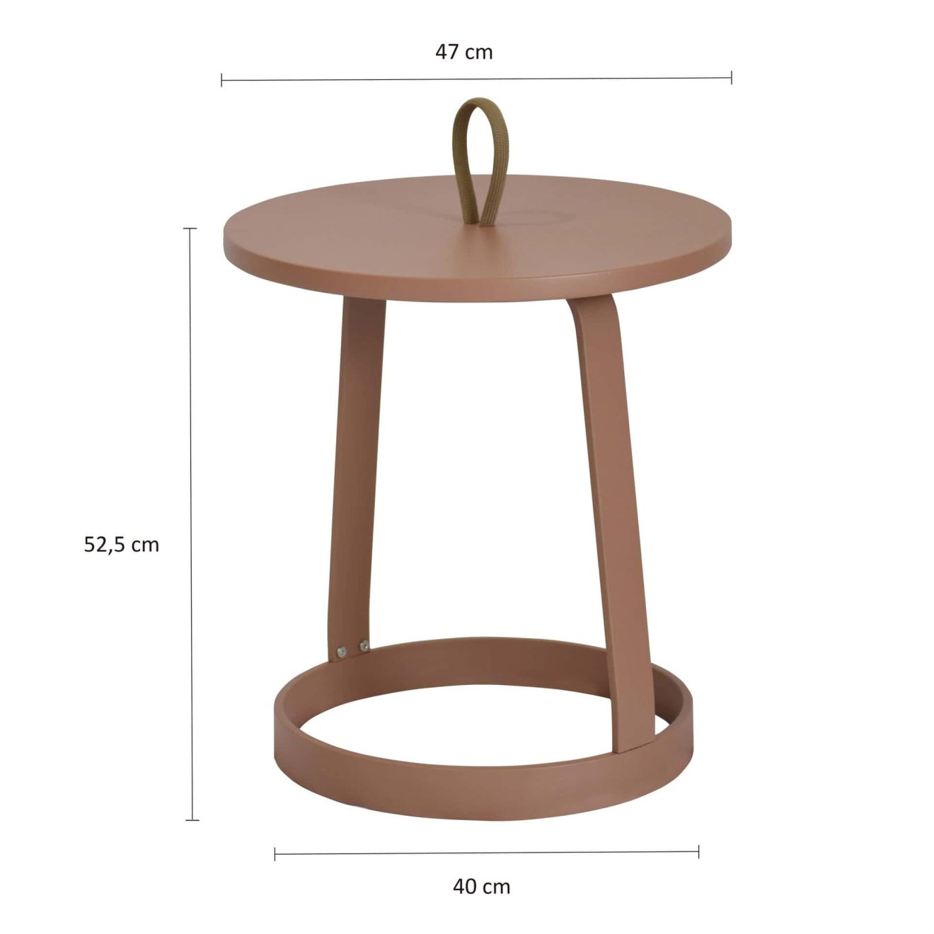 96920620 Bijzettafel Otis Oranje Afmeting