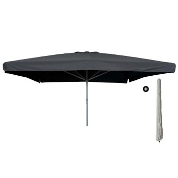 96920670 Parasol Karin2.0 500x500 Zwart Antraciet Incl Hoeshr