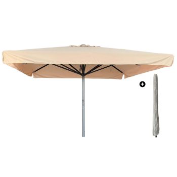 96920750 Parasol Karin2.0 400x400 Ecru Antraciet Incl Hoes