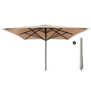 96920780 Parasol Liva2.0 300x300 Ecru Antraciet Incl.hoeshr