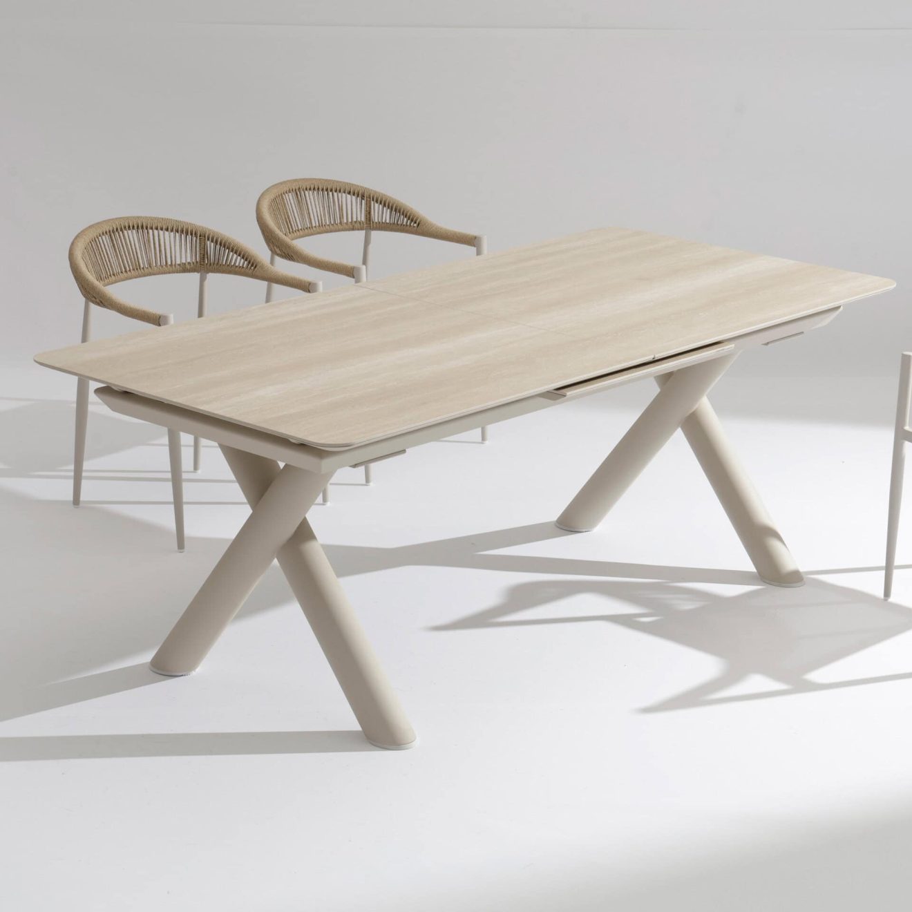 96921350 Belliami Tafel Uitschuifbaar 240:300x100cm Zand 13hr