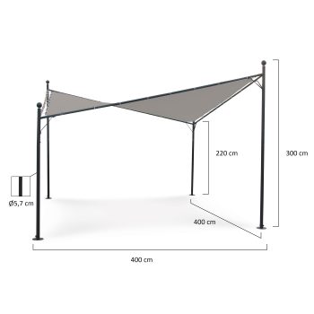 96928640 Festa Partytent 4x4 Grijs Afmeting