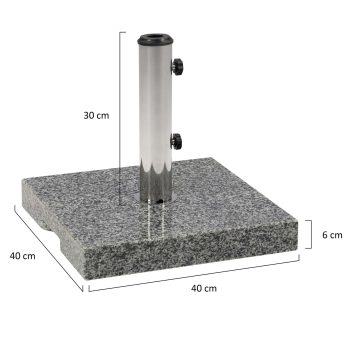 96953540 Parasolvoet Graniet 25kg Afmeting