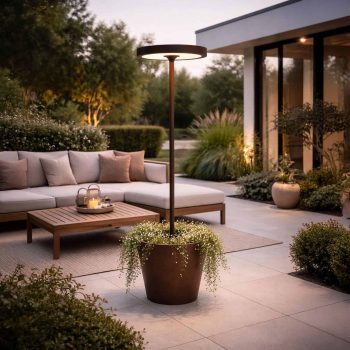 97116810 Poldina Vloerlamp Reverso Solar Bruin Sfeerhr