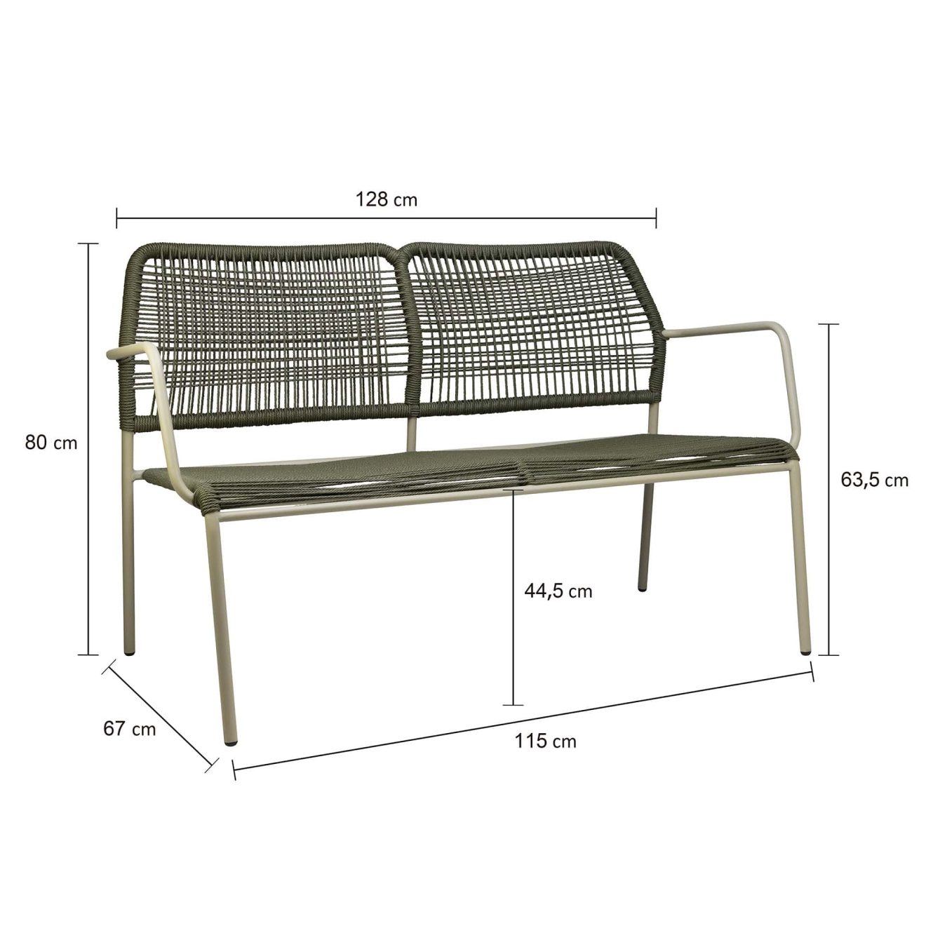 96916760 Terrasbank Twist Groen Afmeting