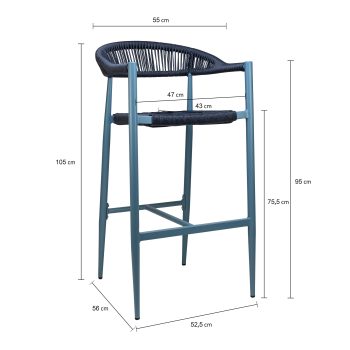 96917390 Terraskruk Jonah Blauw Afmeting