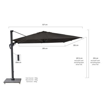 96920540 Parasol Eifel A Ntraciet Zwart Afmeting