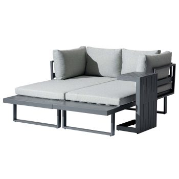 96922300 Indra Hoeklounge 3pcs Antraciet 3hr