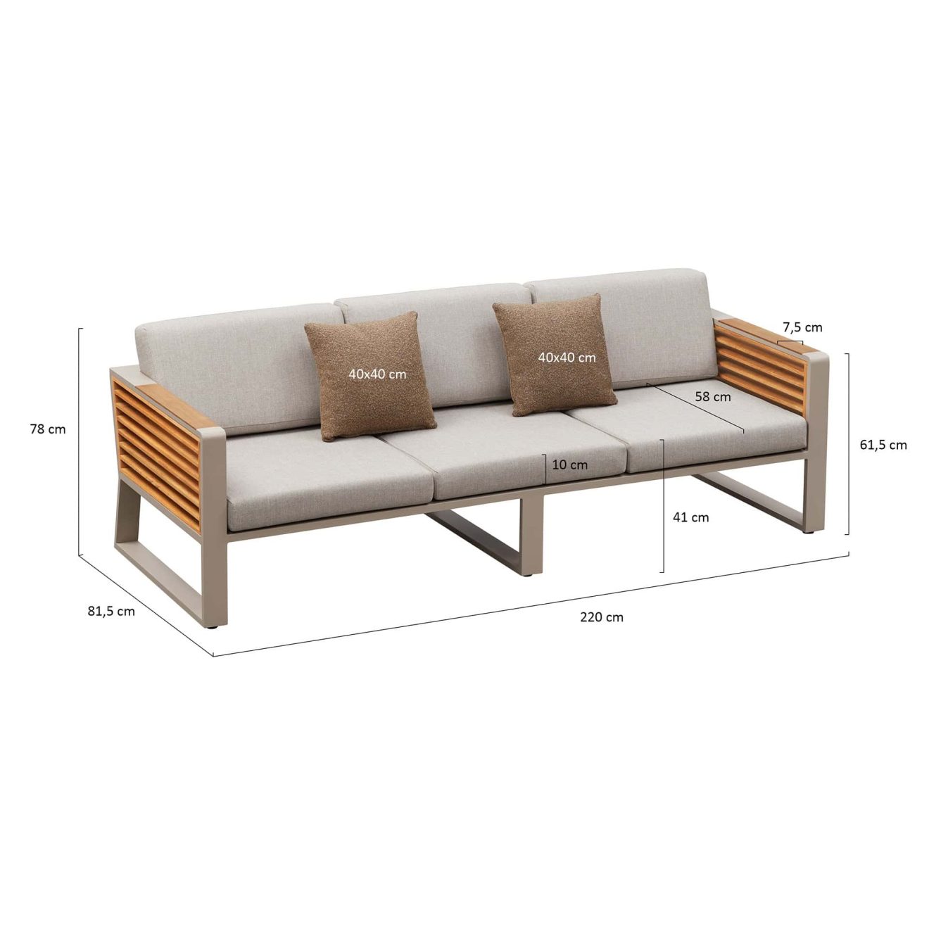 95419510 Loungeset New York Zand Afmeting 3