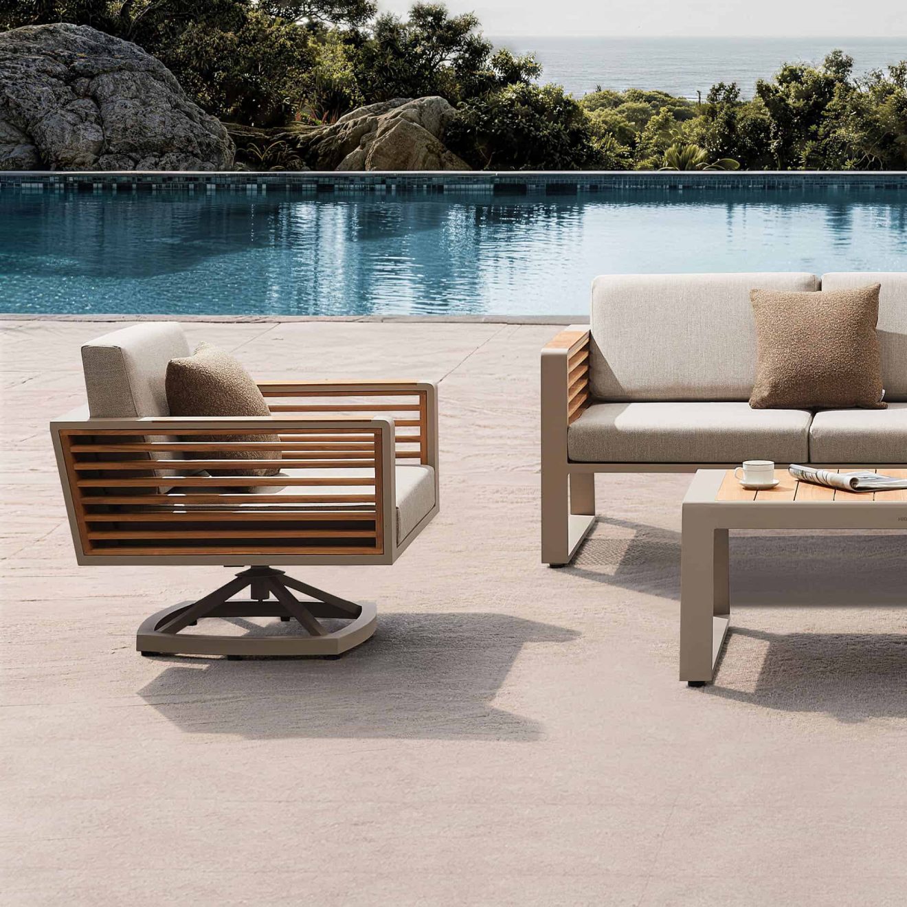 95419610 New York Swivel Loungestoel Sfeer 1