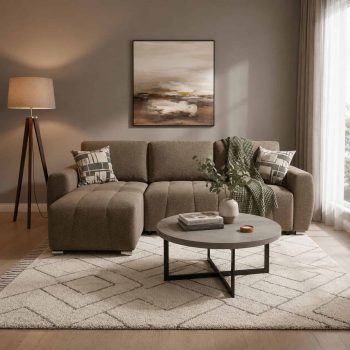 96517050 Morgan Slaapbank Chaise Longue Donker Bruin 6hr