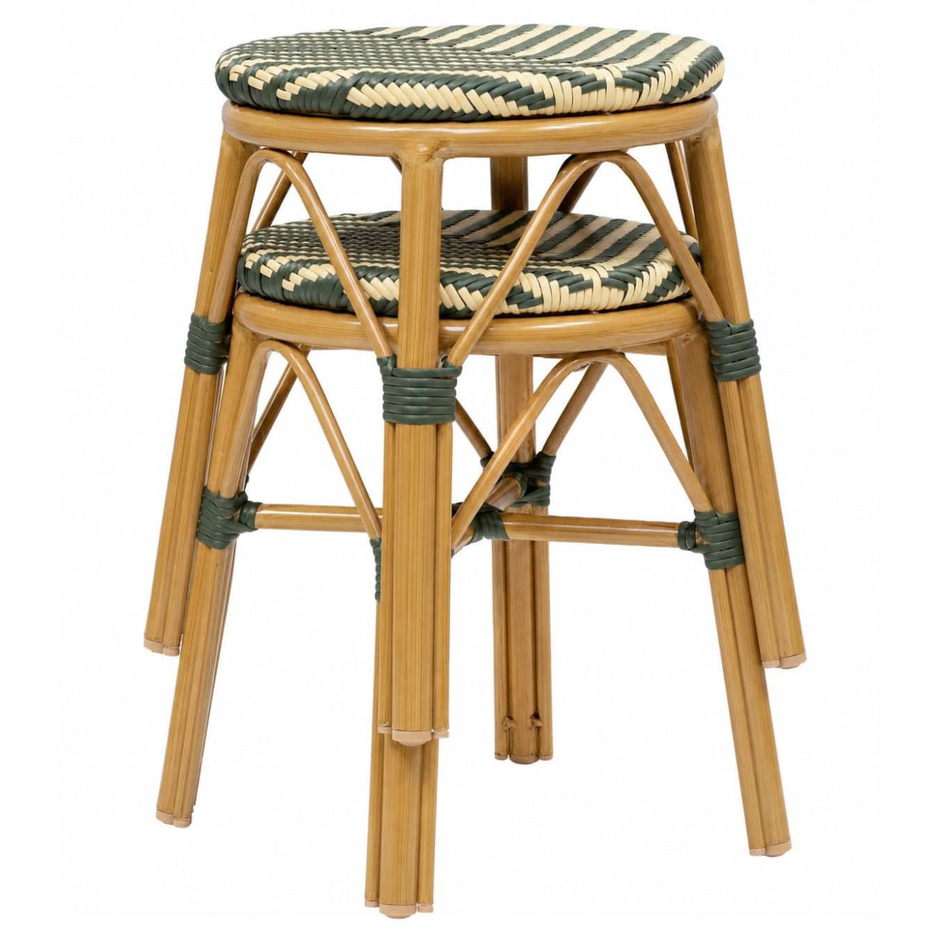 96921310 Toujours Hocker Groen Beige Nieuw 8