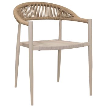 96921330 Jonah Terrasstoel Textileen Beige Zand 1hr