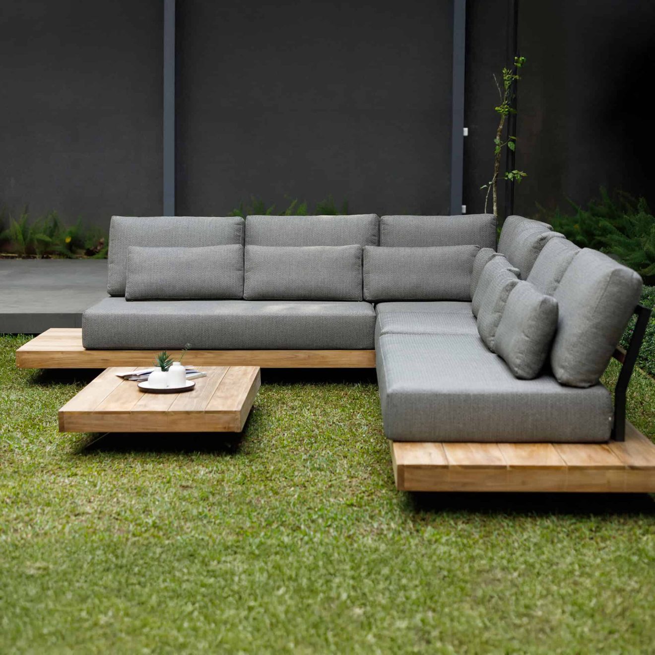 96924280 Kayu Hoekloungeset Teak Antraciet 5hr