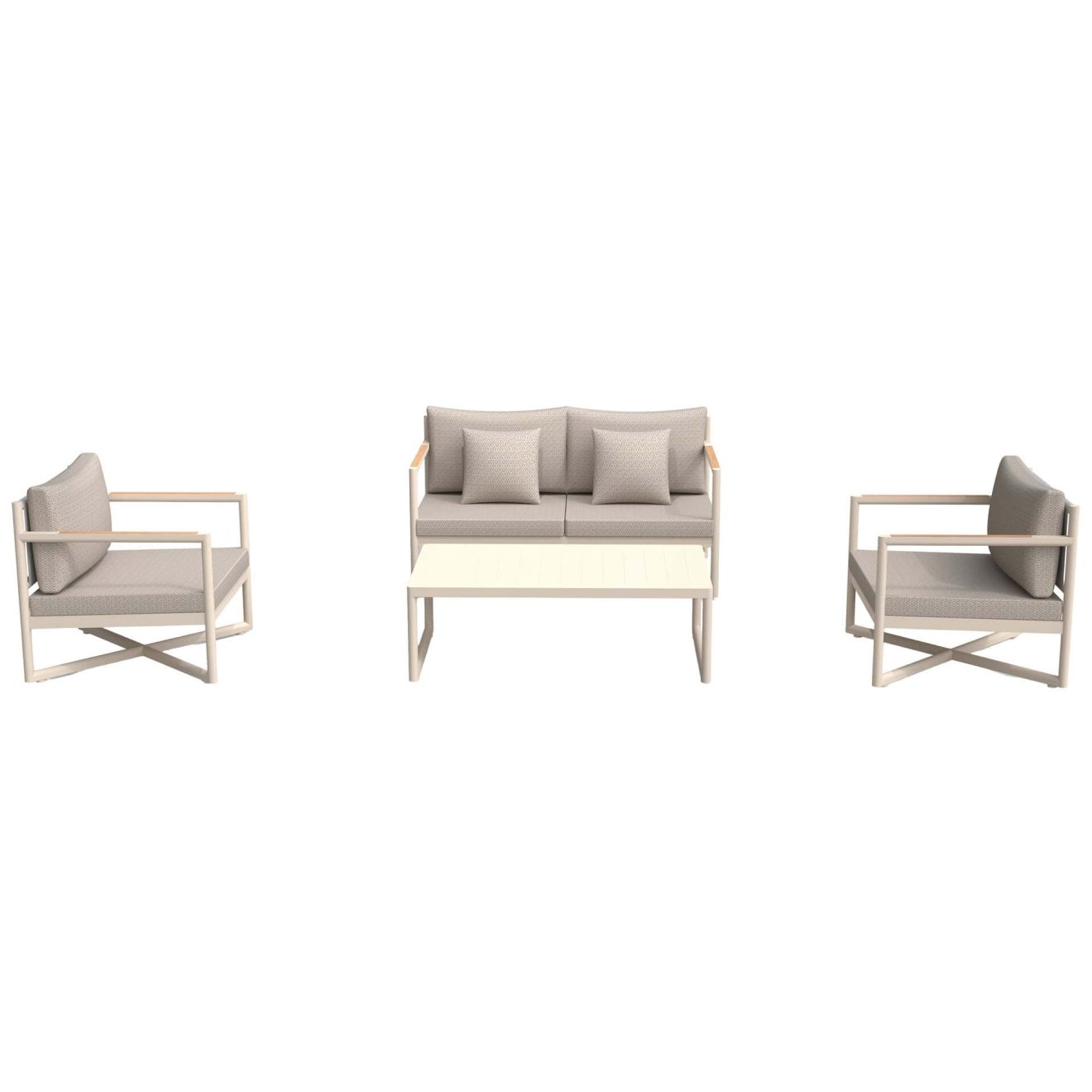 96962320 Lago Loungeset Taupe 2 Seat 1