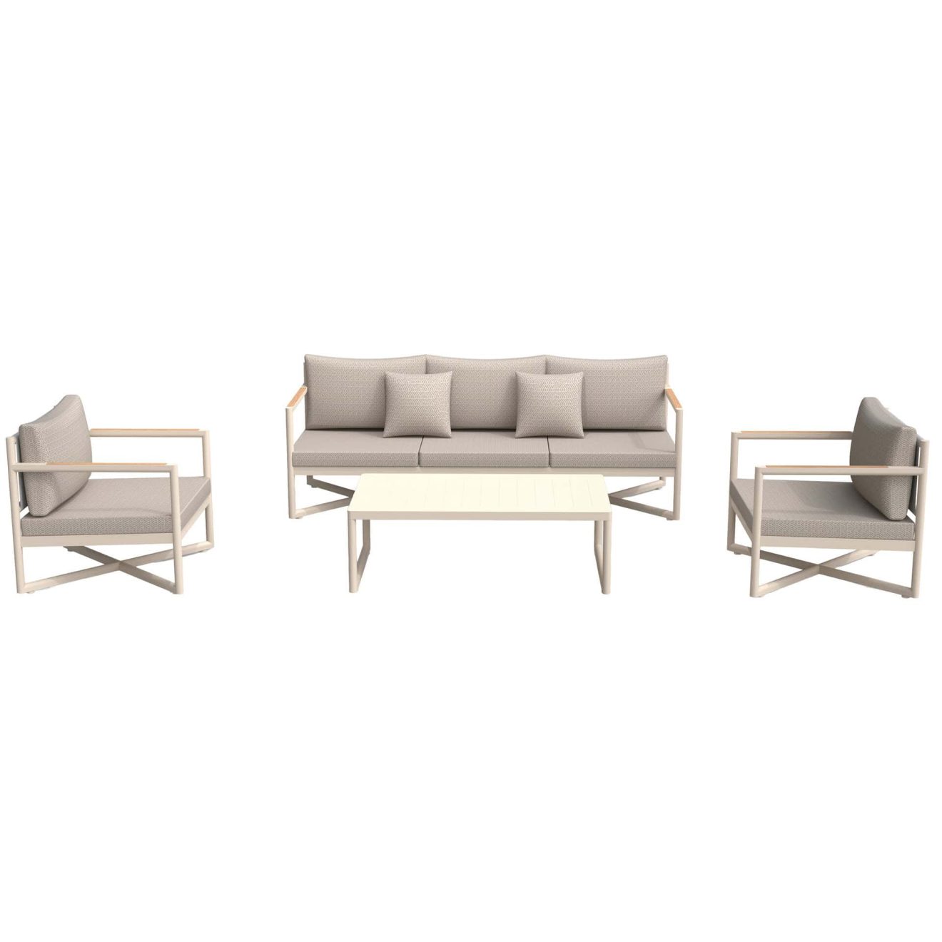 96962330 Lago Loungeset Taupe 3 Seat 1