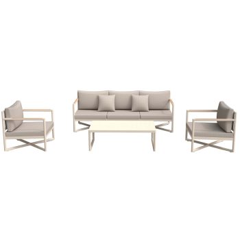 96962330 Lago Loungeset Taupe 3 Seat 1