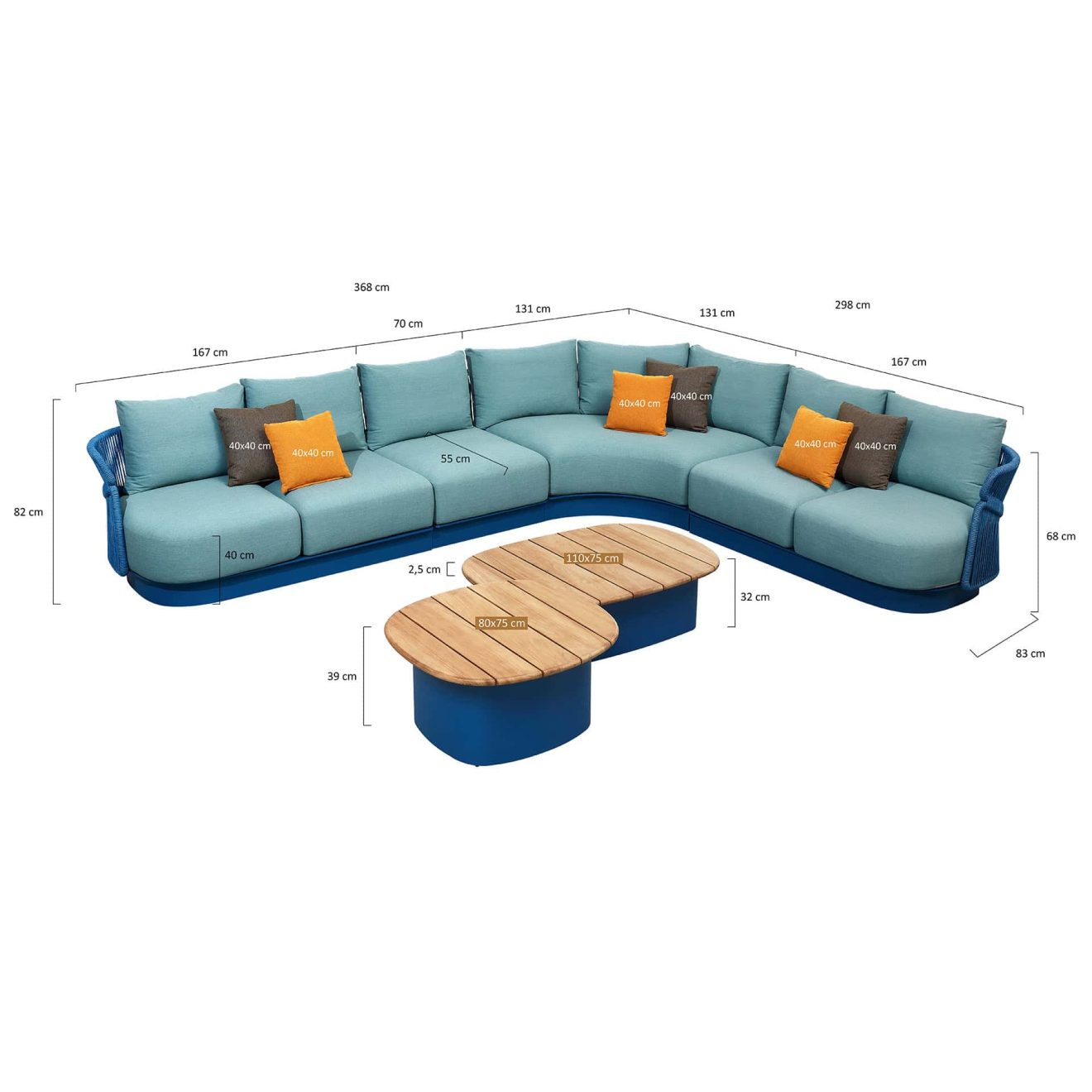 95420050 Aio Hoeklounge Blauw 2