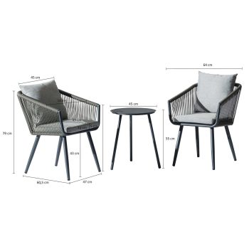 96922330 Ayana Loungeset 3pcs Antraciet Afmetingenhr