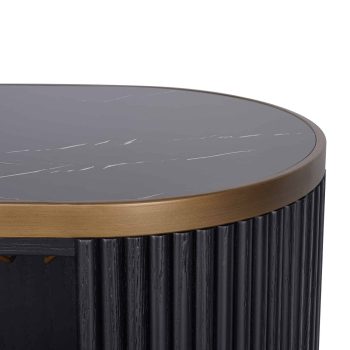 95100280 Marezza Buffetkast Eiken Zwart Zwart Epoxy 5hr