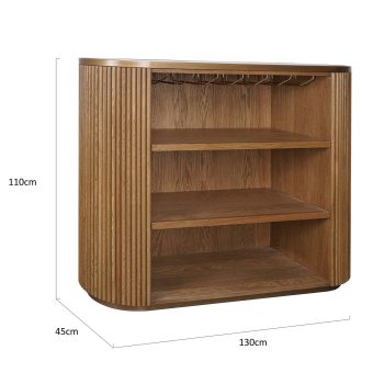 95100290 Marezza Buffetkast Eiken Naturel Zwart Epoxy Afmetingenhr