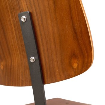96130660 Elvo Stapelstoel Zwart Metaal Hout 7hr