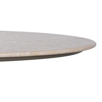 96415180 Bolzano Eettafel ø130 Donker Marmer Travertine 7