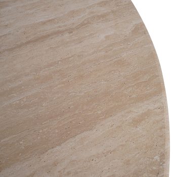 96415190 Bolzano Eettafel ø130 Naturel Marmer Travertine 5