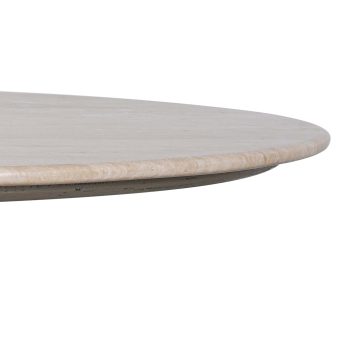 96415190 Bolzano Eettafel ø130 Naturel Marmer Travertine 7
