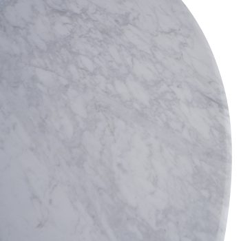 96415200 Bolzano Eettafel ø130 Naturel Marmer Wit 5