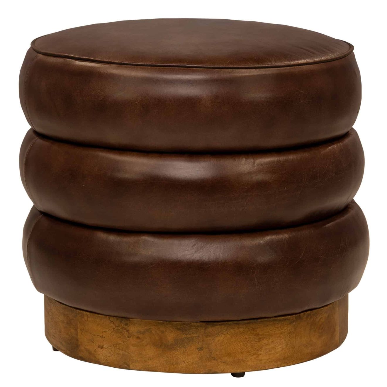 96520560 Barrel Hocker Cognac Leder 1hr