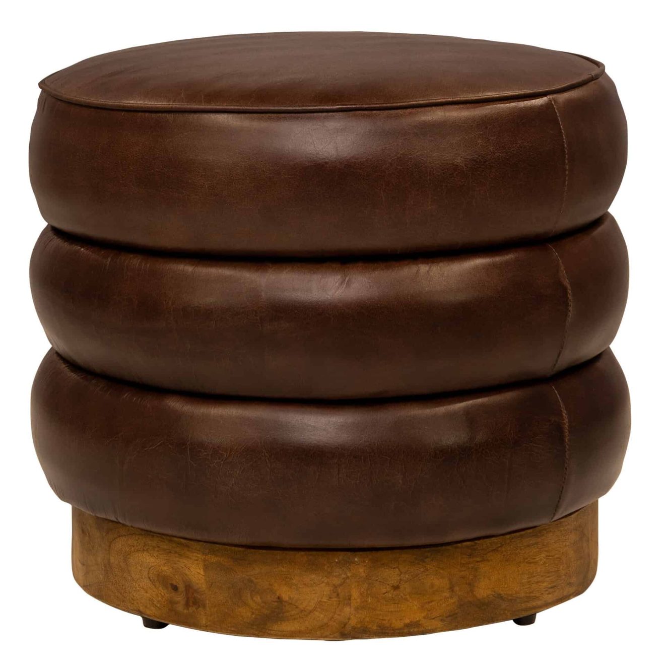 96520560 Barrel Hocker Cognac Leder 2hr