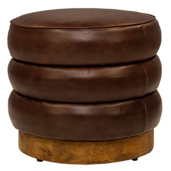 96520560 Barrel Hocker Cognac Leder 2hr