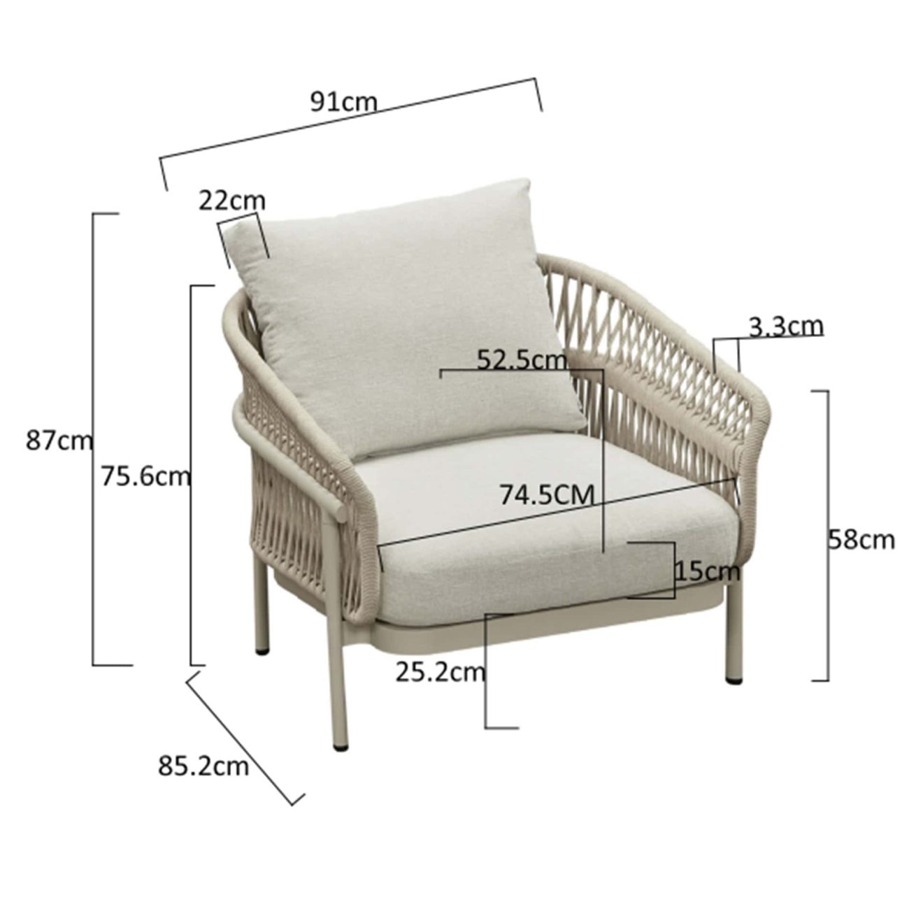 95421850 Calypso Loungeset 2s Afmeting 1
