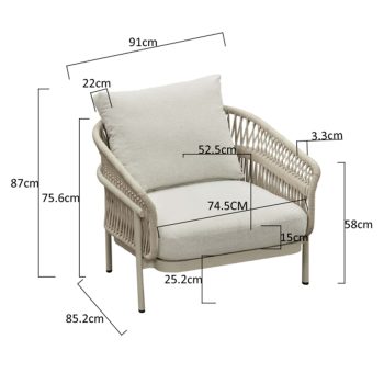95421850 Calypso Loungeset 2s Afmeting 1