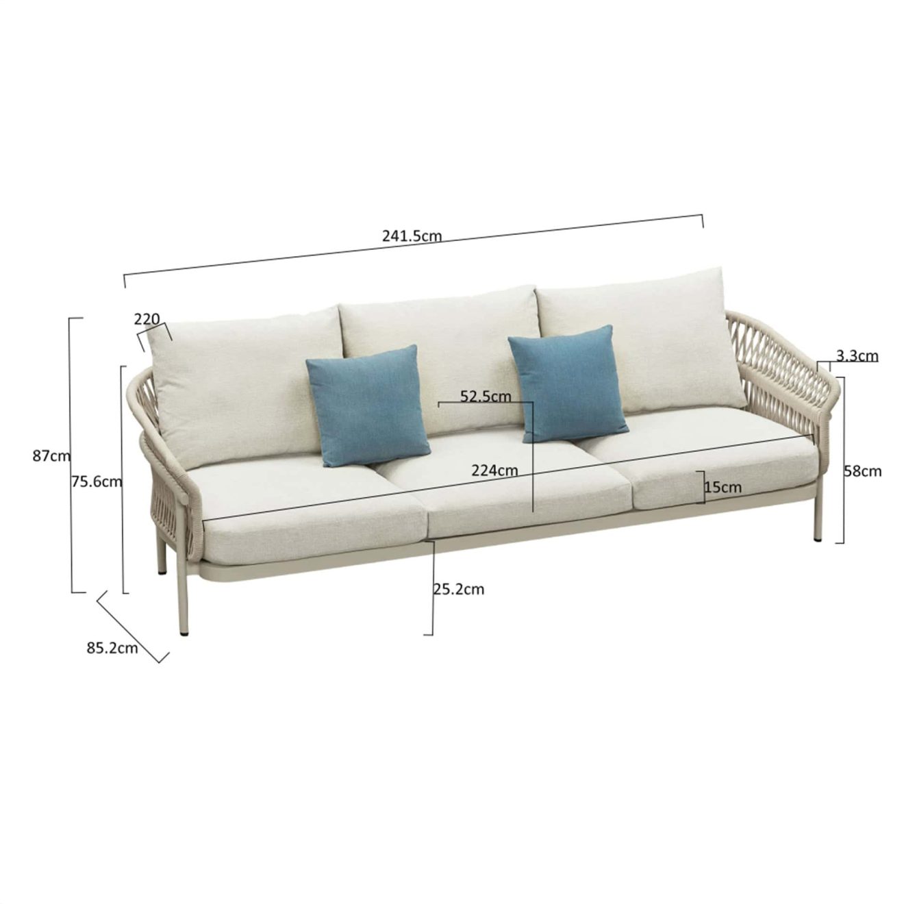 95421880 Calypso Loungeset 3s Afmeting 1